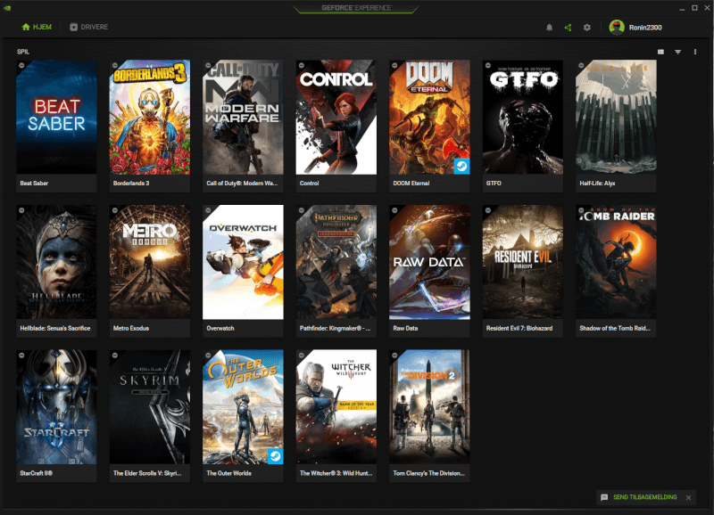 GeForce Expirience Game overview